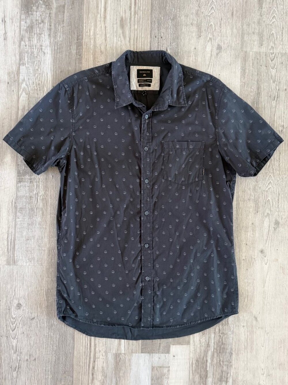 Quiksilver 'Peace Print' Short Sleeve button Shirt